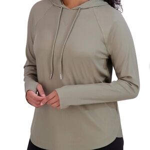 Sage Women’s Activewear Ribbed Lightweight Hoodie color green size XXL NEW